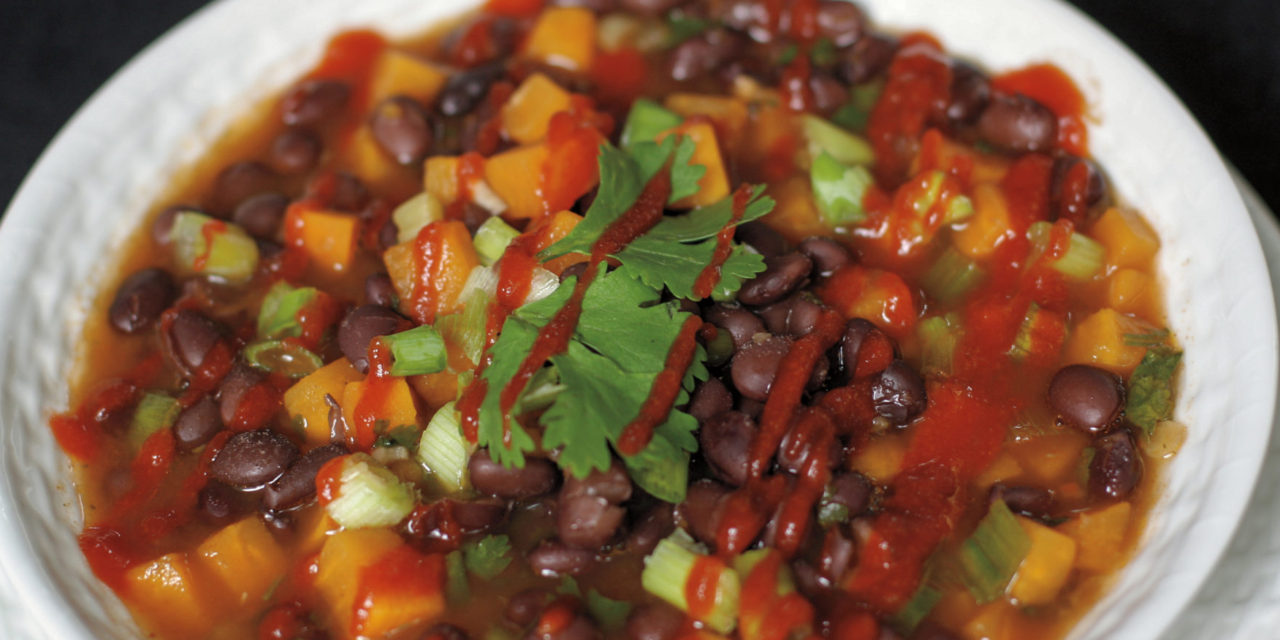 Black Bean Stew with Sweet Potato and Ginger