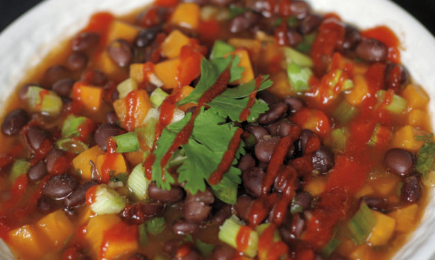 Black Bean Stew with Sweet Potato and Ginger